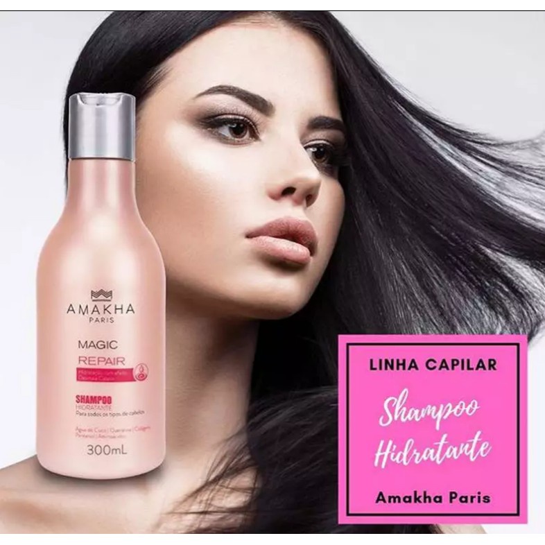 Magic Repair - Shampoo - Hidratação com Efeito Desmaia Cabelo - 300ml  Amakha Paris