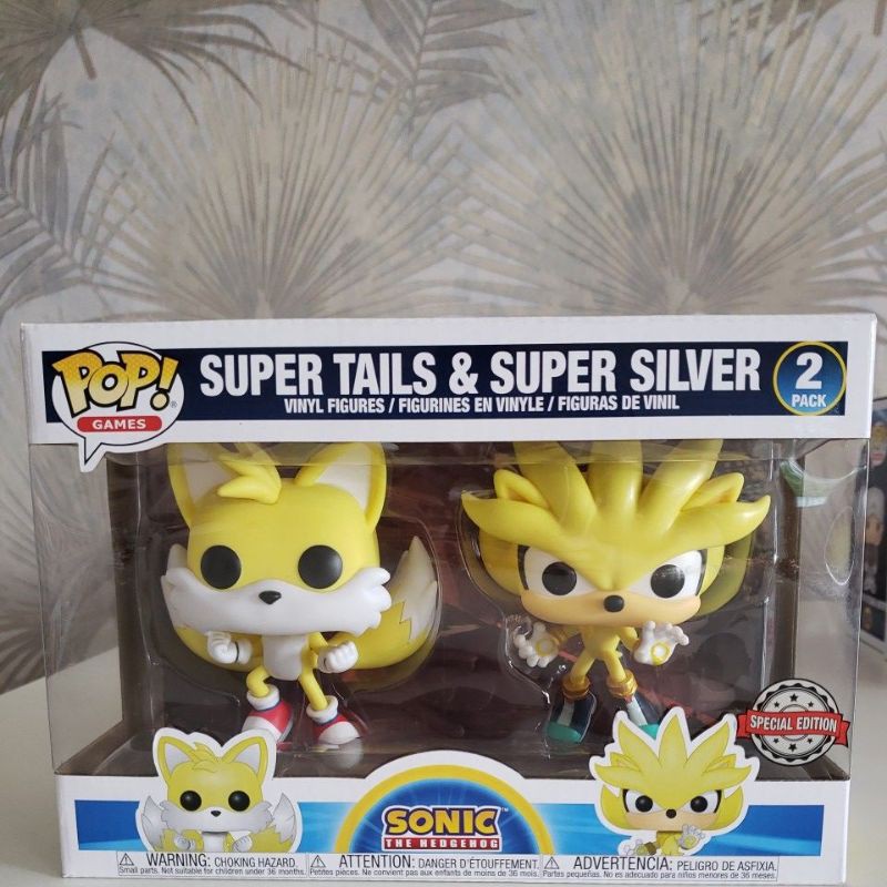 Funko Pop Super Tails & Super Silver 2 Pack Sonic Hedgehog em