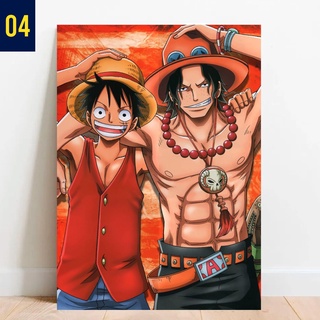 Quadro Mosaico Placa Decorativa Anime One Piece Desenho Modular Wanted  Colletion Vintage Infantil Criança Presente Unidade