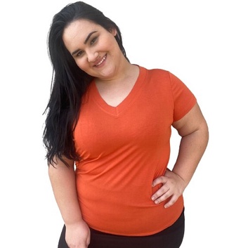 Camisetas femininas basicas plus sales size