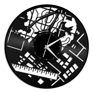 Cartografia - Relógio Disco De Vinil Decoração