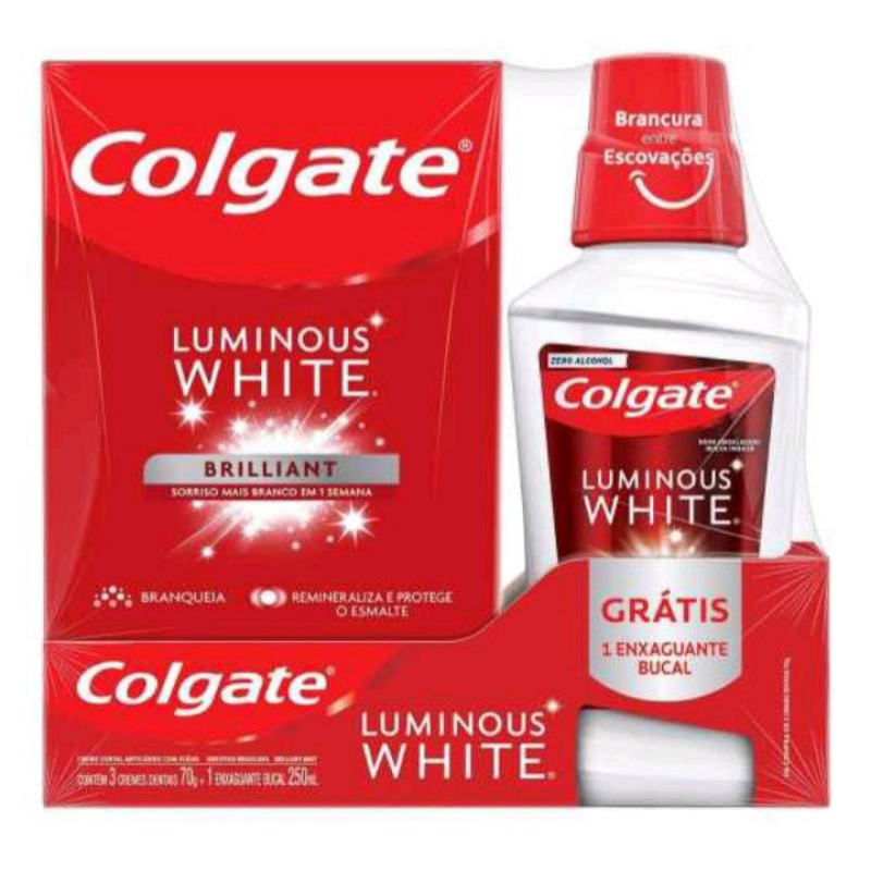 Kit Higiene Colgate 3 cremes dentais 70g + 1 Enxaguante bucal 250ml ...