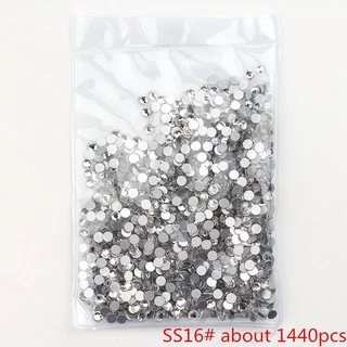 SS3-SS40 Strass Transparentes De Prego Para Decoração Prata Liso Vidro Cristal Ferramenta De Arte De Unhas