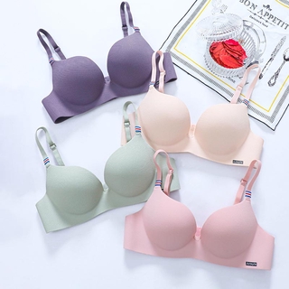 Floral Print Button Front Seamless Bra Comfy Breathable Bra - Temu