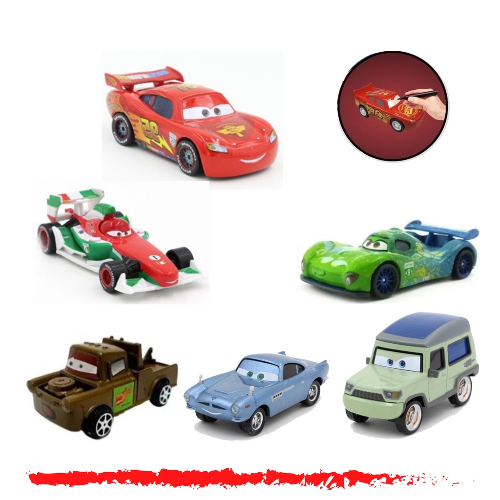 Kit Carrinhos Relâmpago Mcqueen Pixar Disney Monta e Desmonta