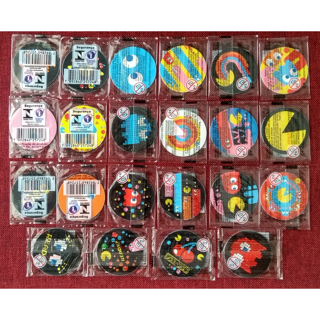 Tazos Elma Chips Pac Man Novos Lacrados Vários Números