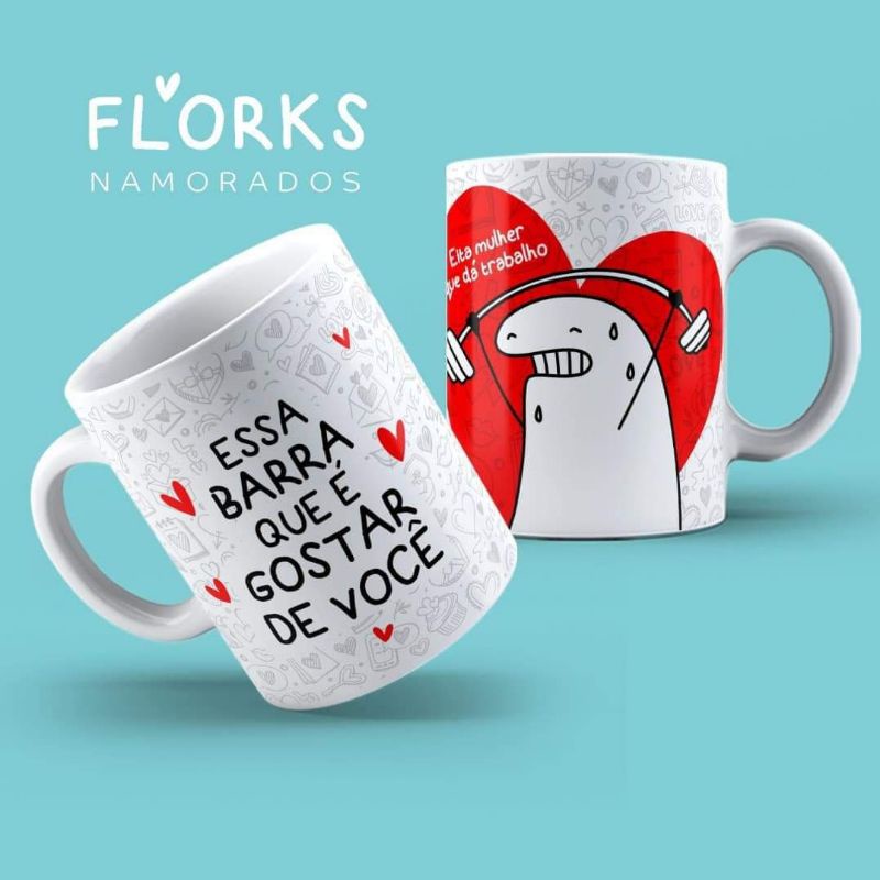 Caneca Dia Dos Namorados Personalizada de Polímero Plástico Xícara