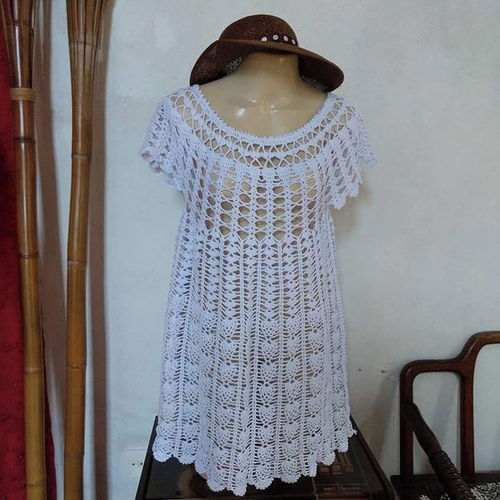 Vestido ou saida de praia hot sale de croche