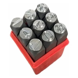 Marcador Punção Numérico 10mm - Jogo Com 9 Peças