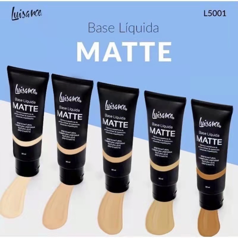 Base Corretivo Matte Líquida Luisance Alta Cobertura L5001 Cores De 1 A ...