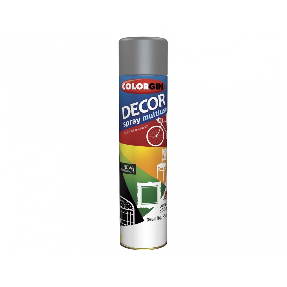 Tinta Spray Colorgin Decor Aluminio 500 (Nr23-Onu 1950) c/6pcs | Shopee ...
