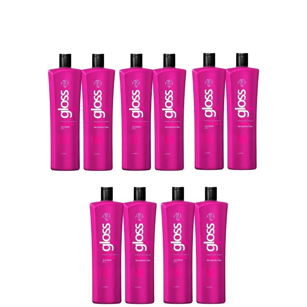 Kit Fox Gloss - Brushing Progressif Avec Kératine Pour Lisser Et Discipliner Tous Types De Cheveux (1000mL)