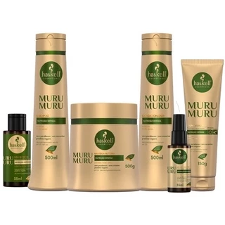 Kit Haskell Murumuru 500ml 6 Prod G ( Shampoo + Condicionador + Máscara + Óleo + Seiva + Leave In )