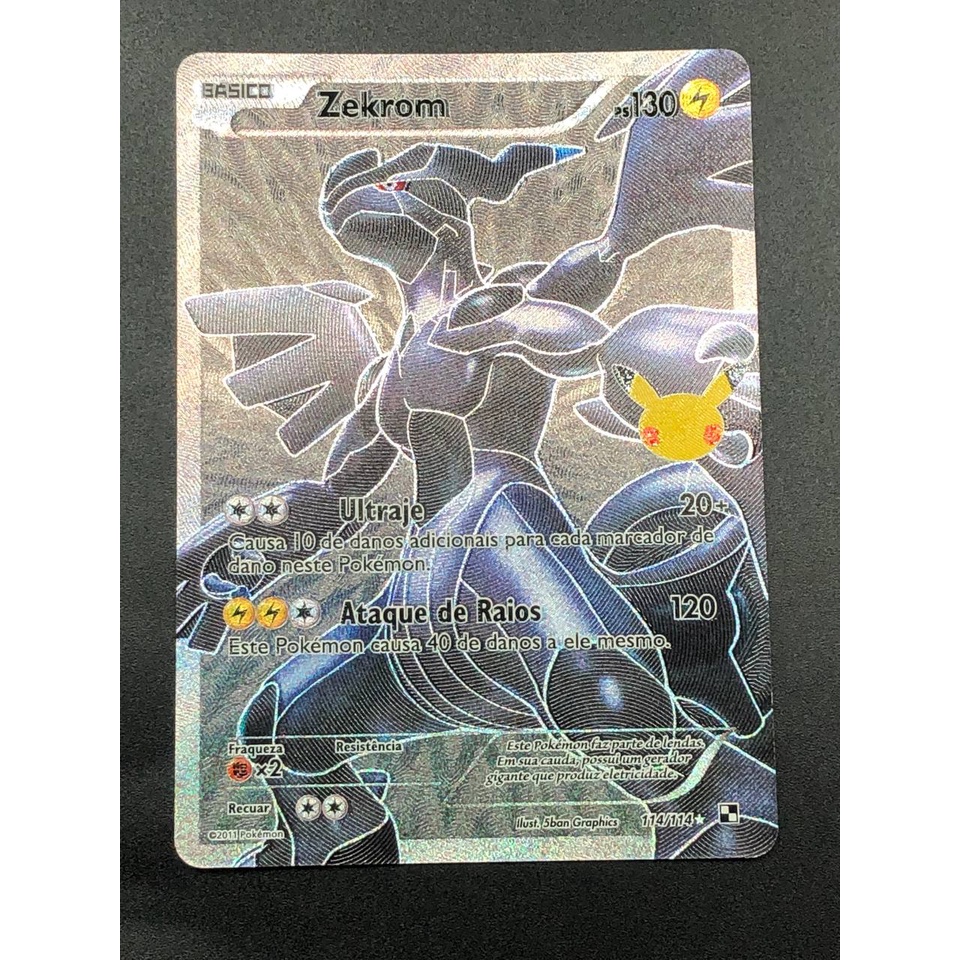 Zekrom Full Art - Carta Pokémon Original Astros Cintilantes, Jogo de  Tabuleiro Original Copag Nunca Usado 68356309