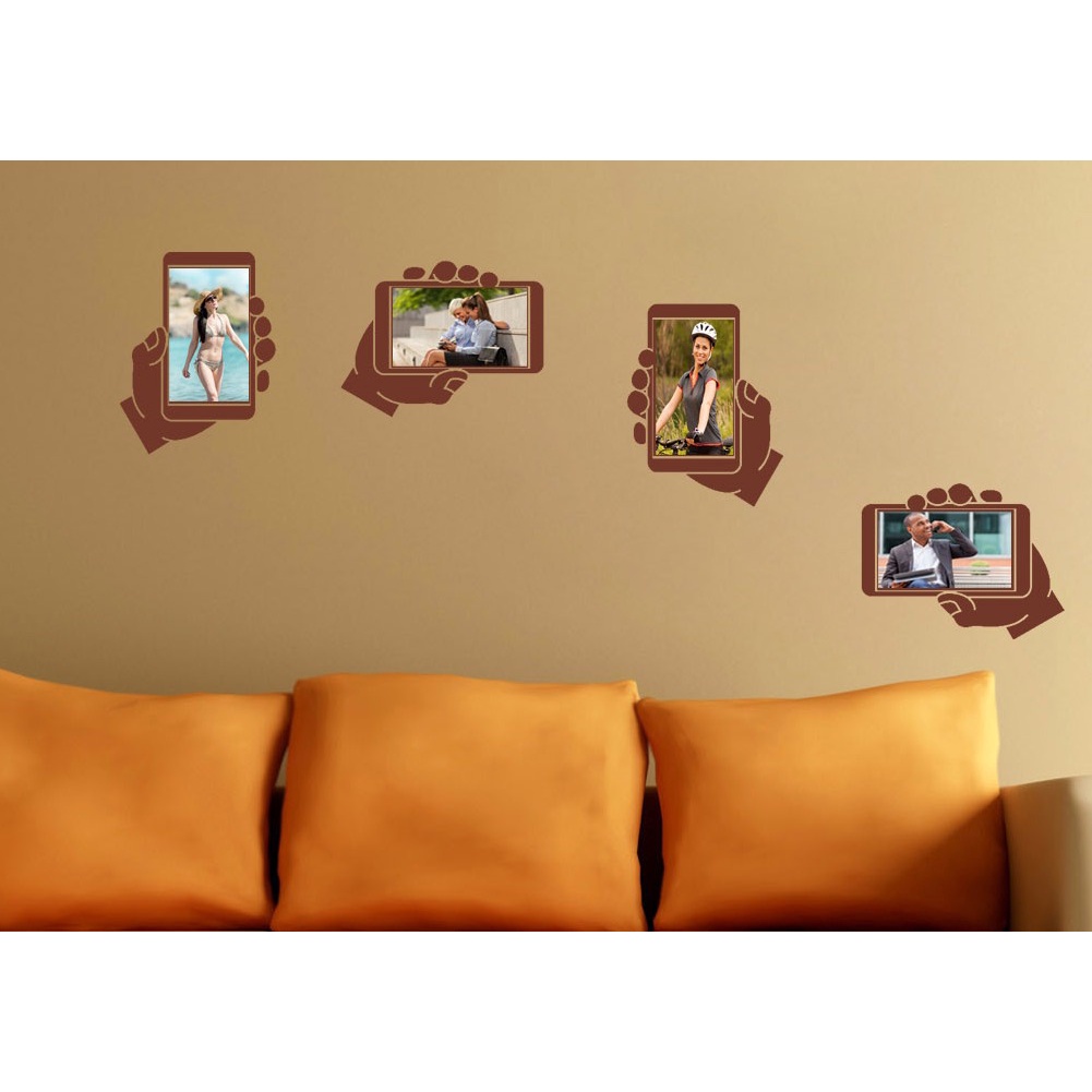 Adesivo para Foto Retrato Kit com 4 Mão com Moldura Para Fotos Até ...