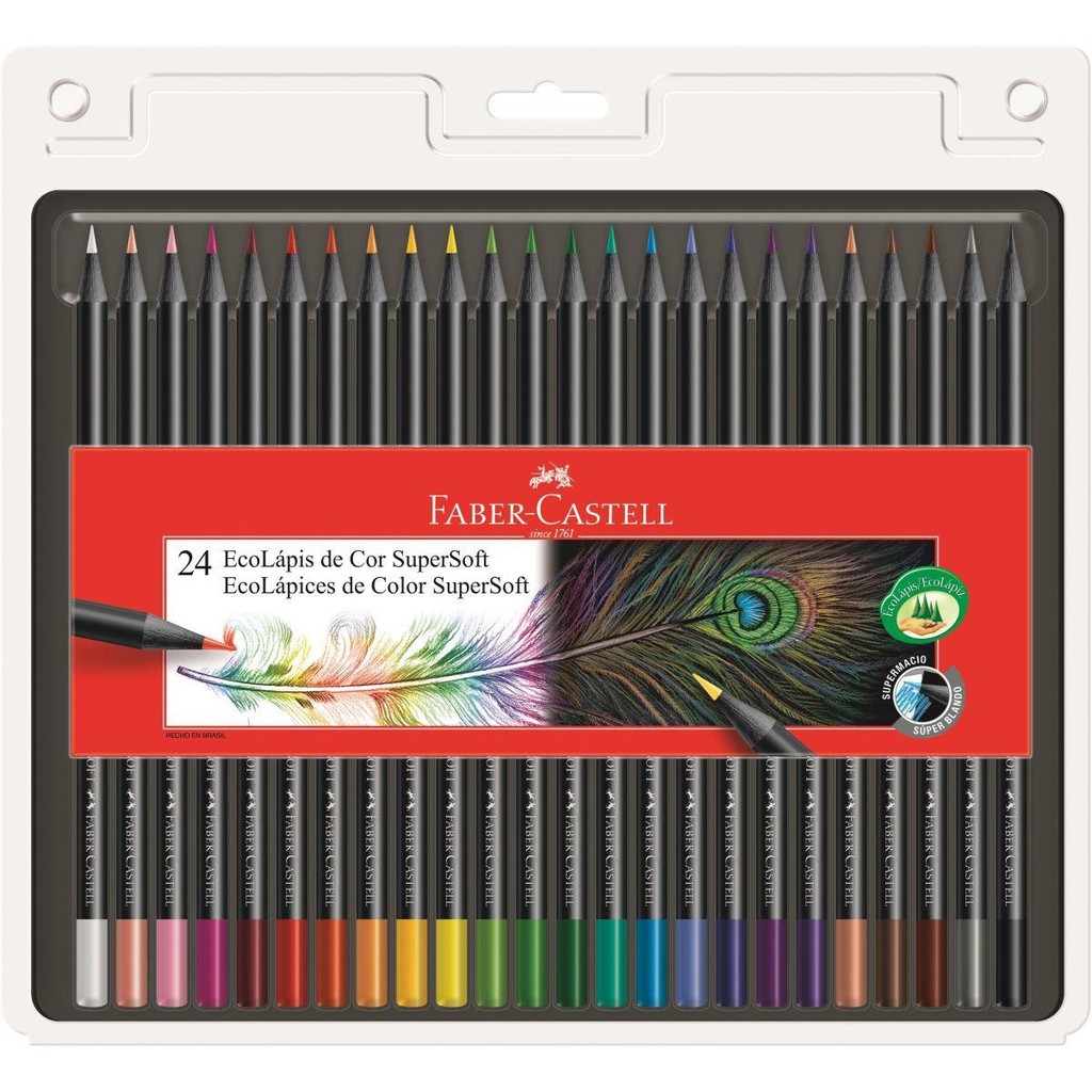 Lápis de Cor 12 Cores Neon e Pastel | Metálicas Super Soft - Faber Castell