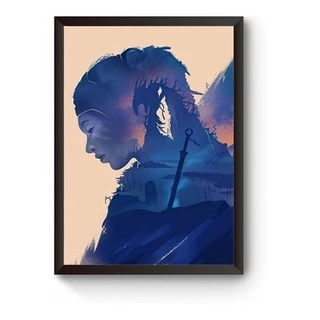 Quadro A4 Game Hellblade Poster Moldurado