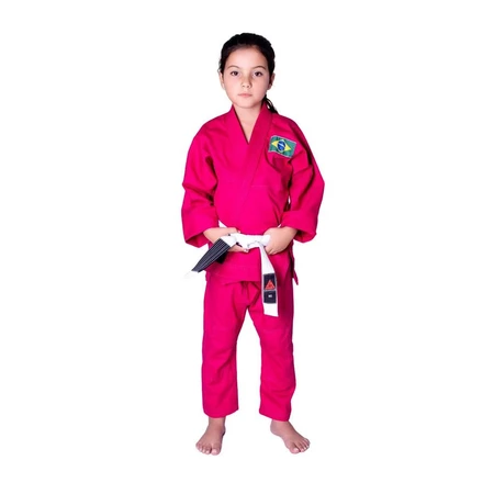Kimono infantil Judô e Jiu jitsu - reforçado liso + faixa grátis