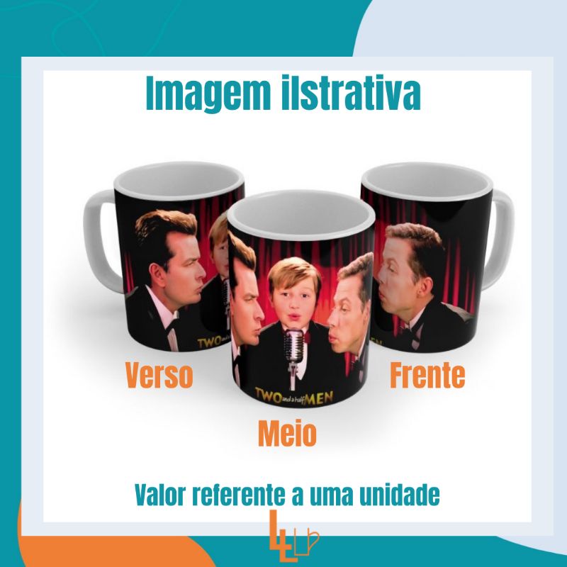 Caneca/Xícara Personalizada Porcelana/Cerâmica/Plástico Seriado Two And Half Men/Dois homens e Meio