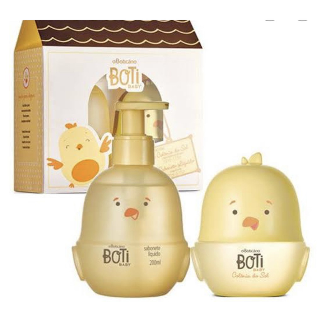 Kit Presente Boti Baby Sol: 01 Colônia 100ml + 01 Sabonete Líquido ...