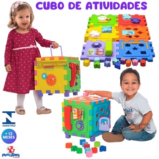 Jogo Infantil Para Crianças Cubo Entrelaçado Com Bolinha