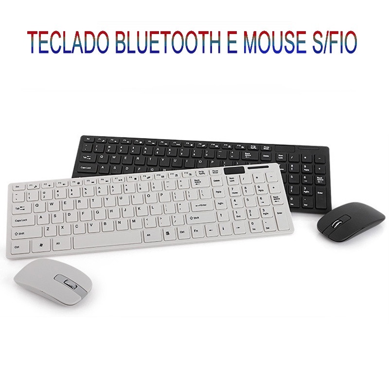 Kit Teclado E Mouse Sem Fio Wireless 2.4ghz 3200dpi Óptico