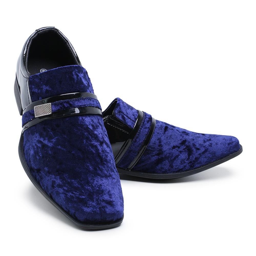 Sapato masculino hot sale social azul