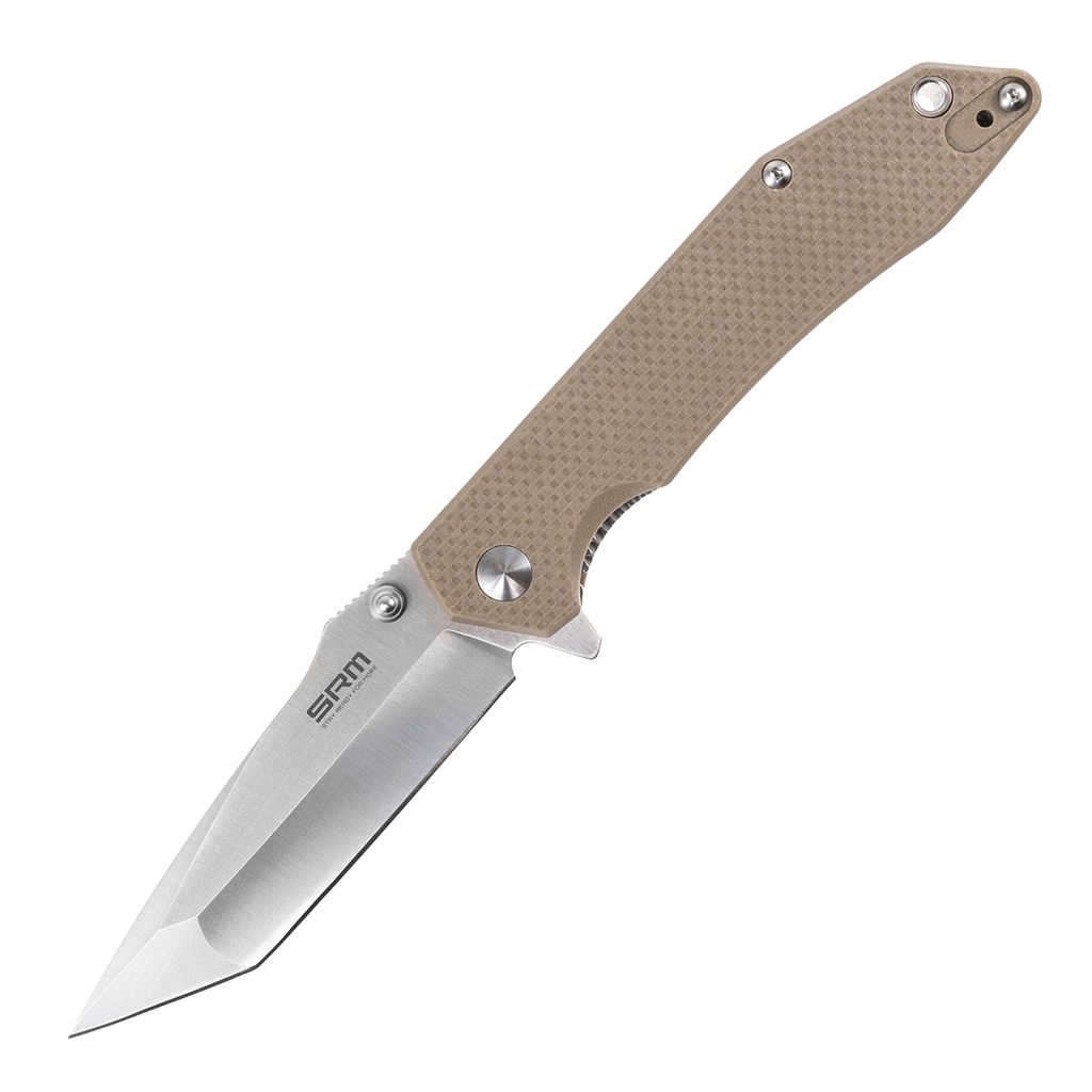 Canivete SANRENMU SRM 9001 aço inoxidável 12c27 G10 para EDC e camping