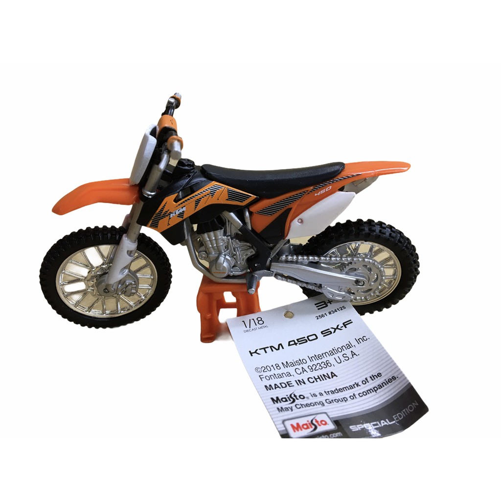 MINIATURA MOTO CROSS TRILHA HONDA CRF 450R ESCALA 1:18