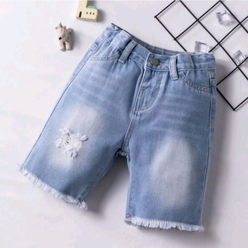 Bermuda jeans infantil com elastico hot sale na cintura