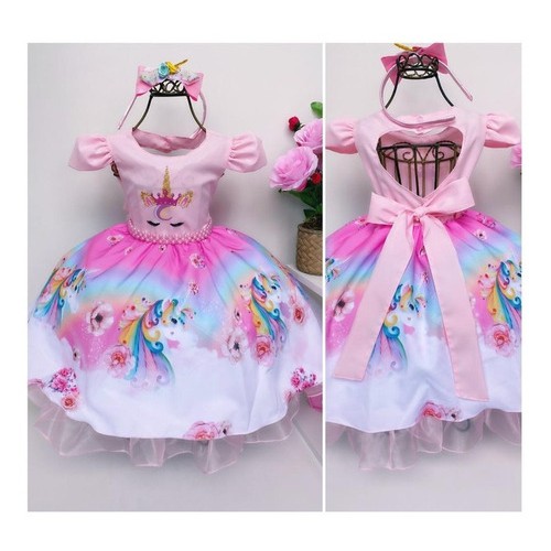 Vestido para festa tema hot sale unicornio