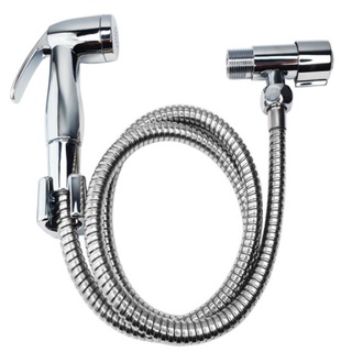 Ducha Higiênica Completa Com Engate Flexível inox / Gatilho e Registro ABS Cromado 1/4 De Volta