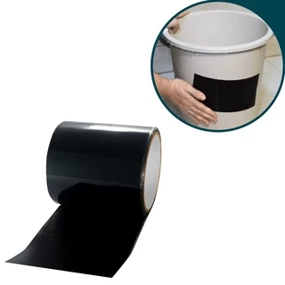 Fita Adesiva Super Cola Impermeavel Forte Vazamentos Reparo Fita Preta Flex Tape Adesiva Reparo Furo Canos Caixa D’água 10x150 cm Tampa Buraco Super Resistente