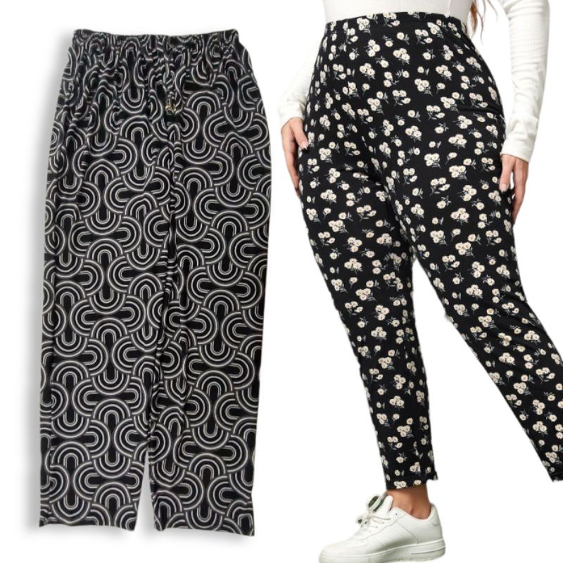 Calça Feminina Pantalona de Malha Fria liganete soltinha molinha Saruel  tamanho grande