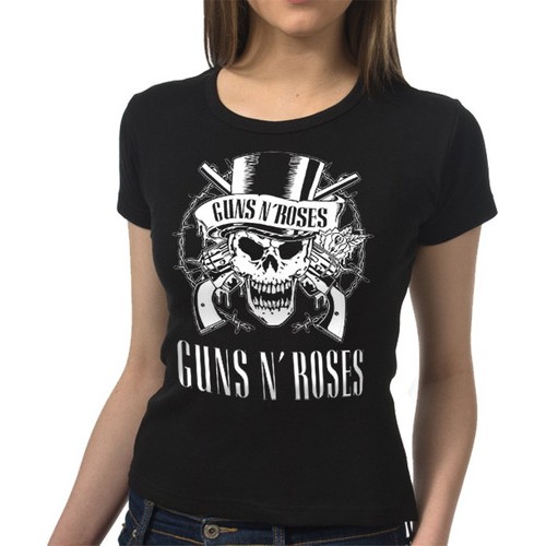 Camiseta Camisa Banda Guns N Roses Feminina Baby Look