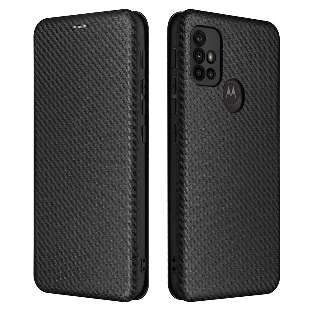 ROVLAK Custodia per Motorola MoTo G10 Case Portafoglio Flip Cover con Slot per Schede Custodia in Pelle Antiurto PU+Case in Silicone TPU Interna per Motorola MoTo G10 Cover,Nero