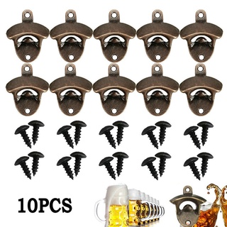 10x Bronze Vintage Wall Brewery Festa De Cerveja Montada Na Parede Abridor De Garrafas Captador