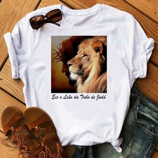 Camisetas Femininas Evangélicas Leão De Judá
