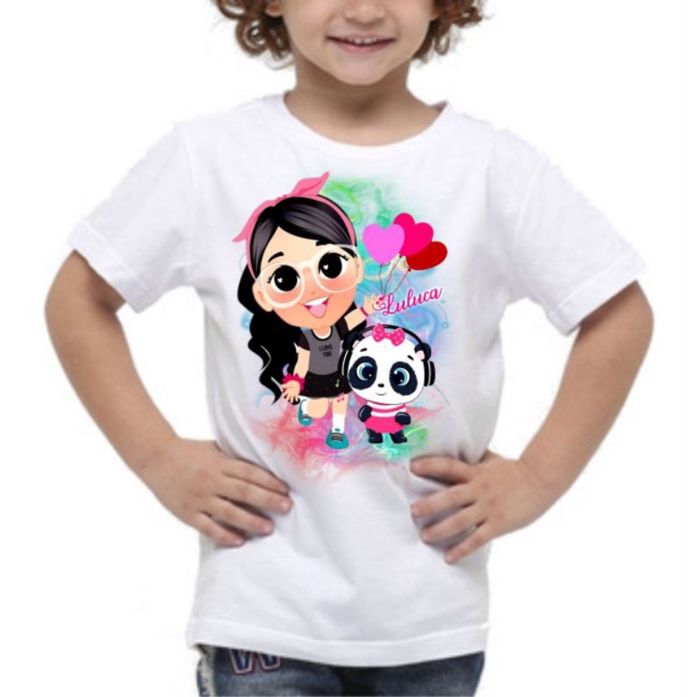 Camiseta Camisa Infantil Luluca no Mundo