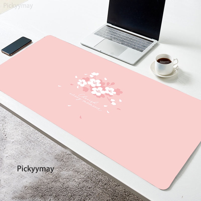 Tapete De Rato Pink Sakura Mouse Pad Grande Mausepad PC Gamer Teclado De Mesa Mause Mousepad Home Cherry Blossom Acessórios De Escritório