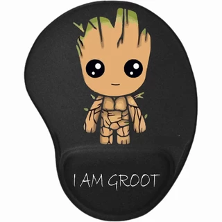 Mouse pad com apoio I am Groot bebê fundos coloridos