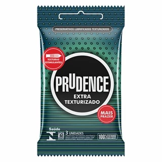 Prudence Extra Texturizado Preservativo Camisinha Pacote 3 Unidades