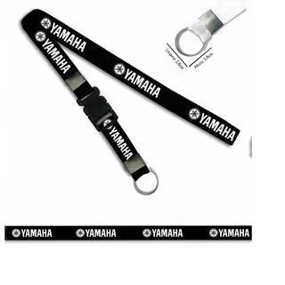 Chaveiro Yamaha Moto Cordão Tirante Pescoço Crachá Fecho Tic Tac Engate Preto