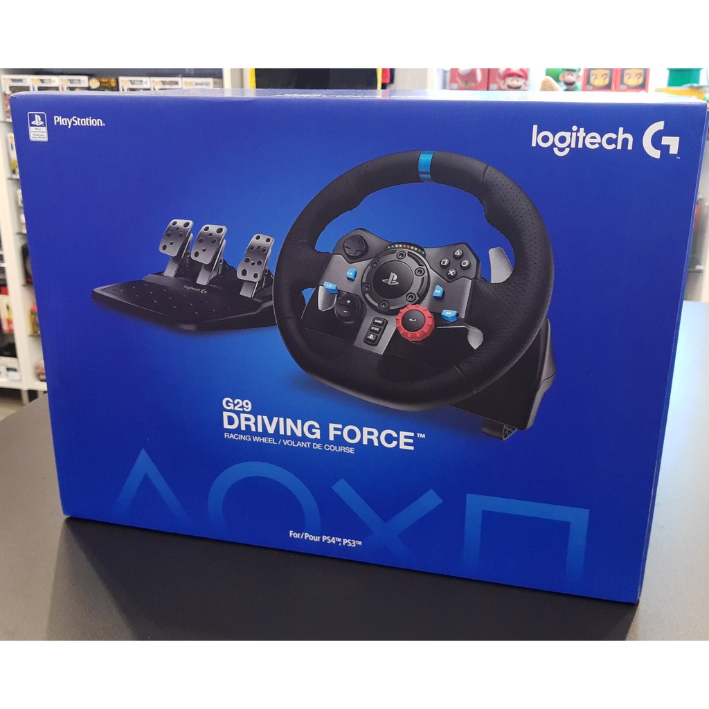 Mais Barato - Volante Logitech G29 Driving Force para PS5, PS4, PS3 e PC  Por: 1.699,00