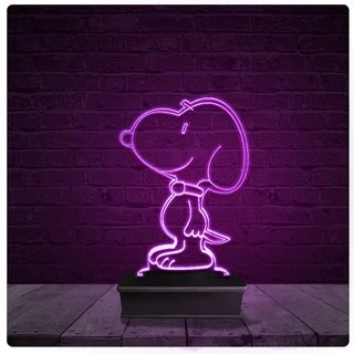 Luminária e Abajur Acrílico Led - Snoopy