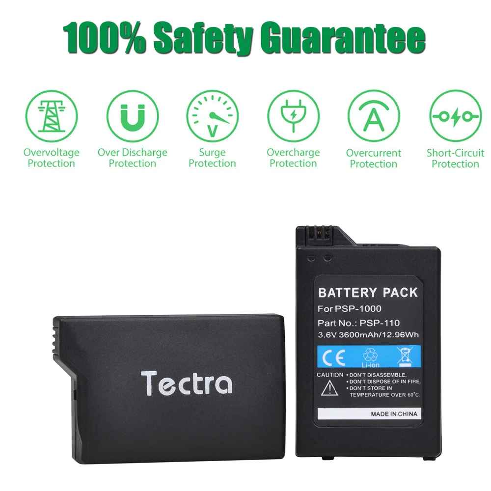 Bateria Tectra Para Psp 1000 Fat , 3600mah, 3.6v