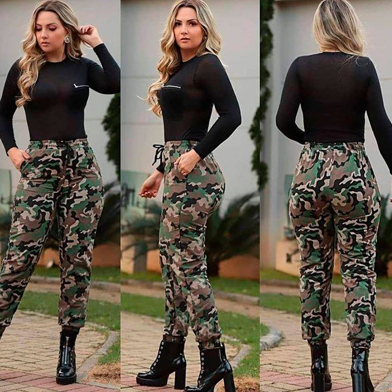 Estilo com hot sale calça camuflada