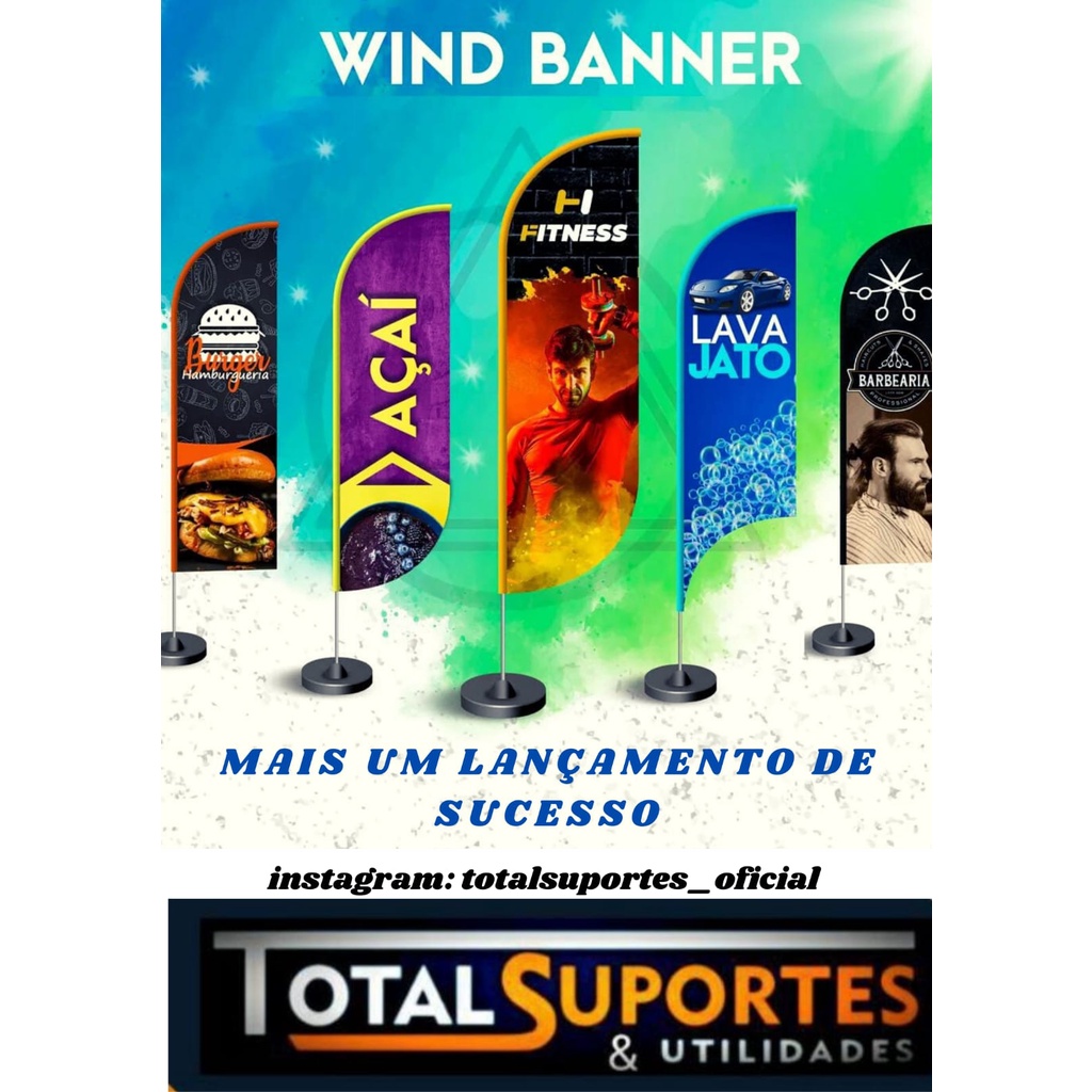 Wind Banner Completo Hamburgueria M2 na Fadrix