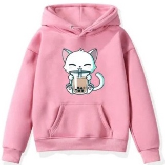 Moletom Infantil Gatinho Fofo Estampado Blusa De Frio De Criança Pronta Entrega