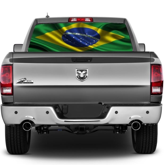 Adesivo Perfurado Bandeira Brasil Vidro Traseiro Carro Shopee Brasil